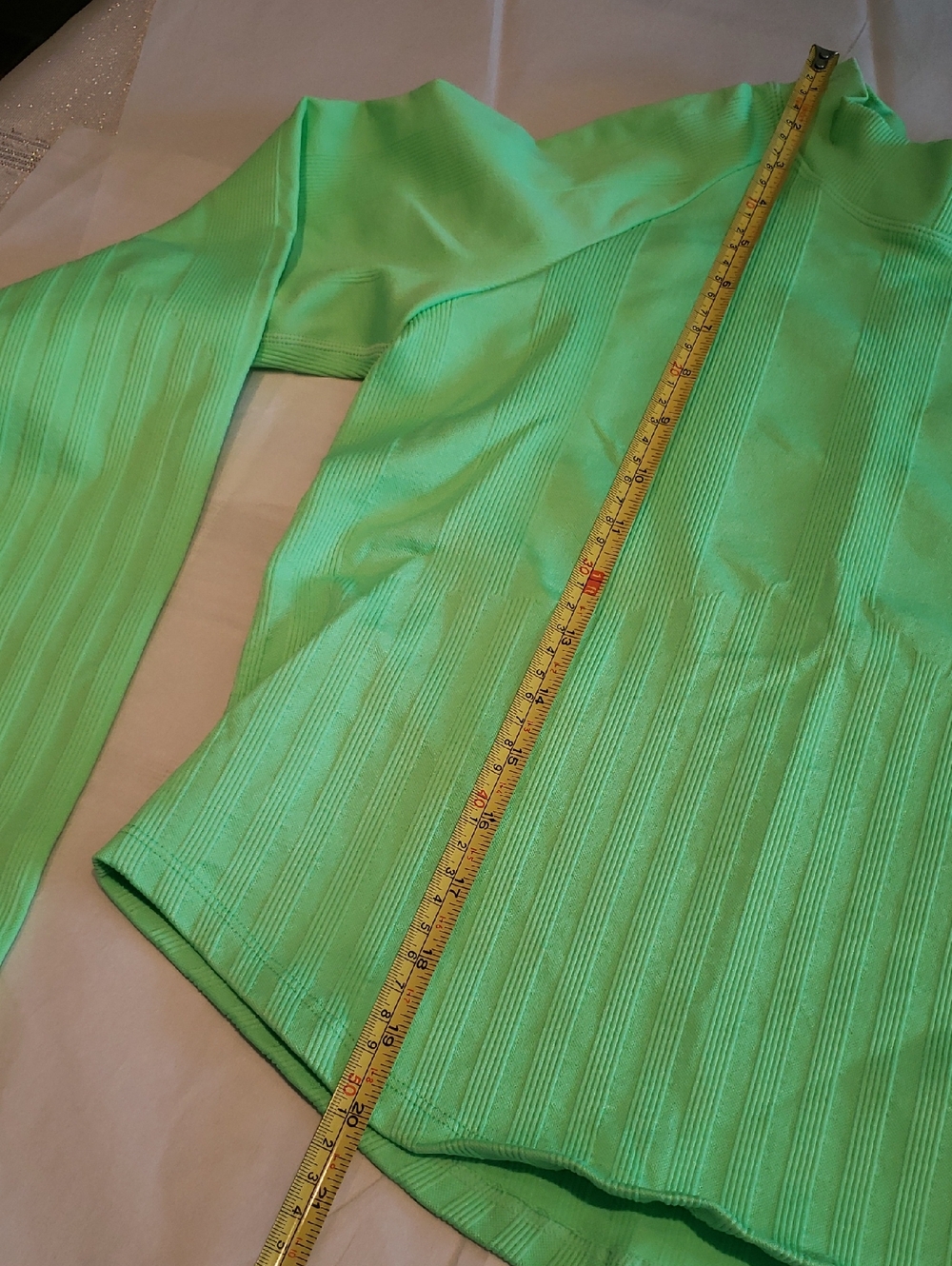 NWT FREE PEOPLE Movement Lime Long Sleeve Top Women's M-L - Picture 7 of 11